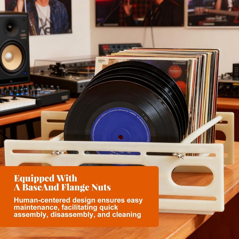 Topyond Record Drying Rack, ABS Plastic Large Capacity Record Storage Holder, Sawtooth Design Vinyl Record Organizer, Drying 30 Records Record Cleaner at a Time, Finished Size 12.6 * 8.86in - Image 4